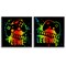 Stupell Industries Gradient Gaming Phrases 2pc Framed Giclee Set, design by Marcus Prime